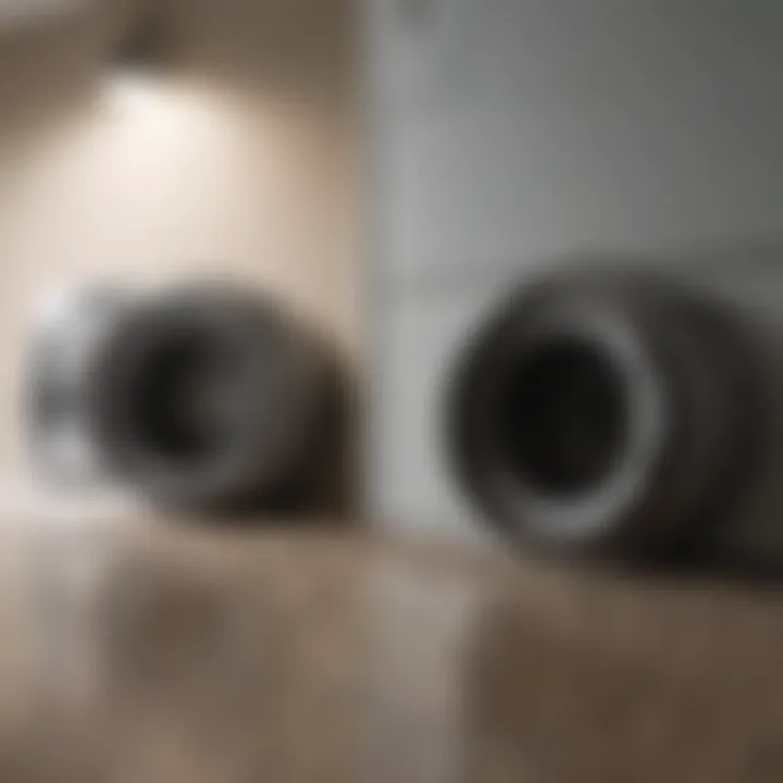 Before and after dryer vent cleaning comparison