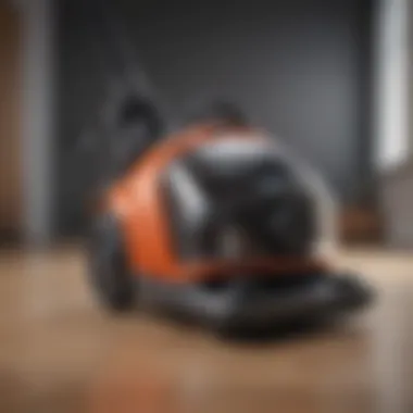 Bagless vacuum cleaner showcasing filtration technology