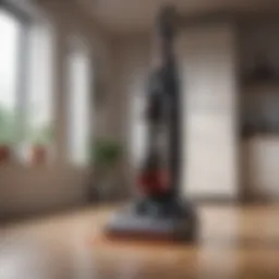 Upright vacuum cleaner with advanced features