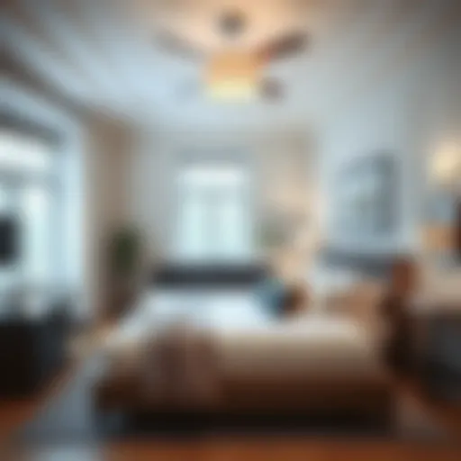 Elegant bedroom featuring a blend of modern and classic furniture