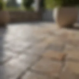 Elegant stone patio flooring showcasing natural textures