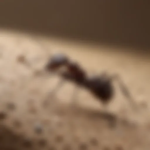 Close-up of an ant on a surface