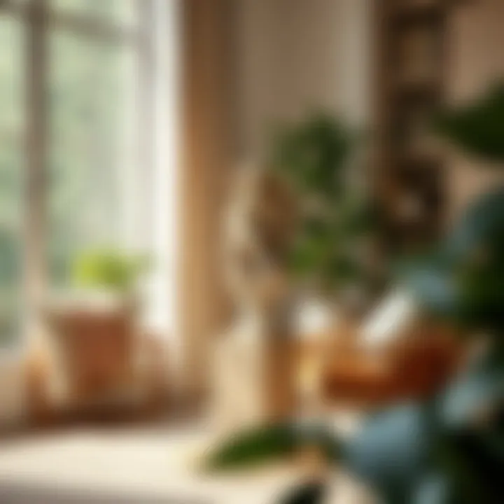 Elegant Sculpture in a Cozy Reading Nook An elegant sculpture placed in a cozy reading nook.