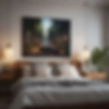 Eclectic Arrangement of Art Styles Eclectic arrangement of various art styles in a modern bedroom setting