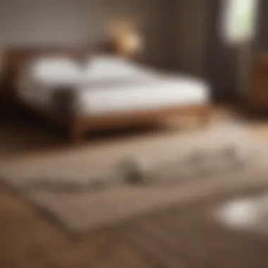 Diagram illustrating spinal alignment while sleeping on the floor compared to traditional beds