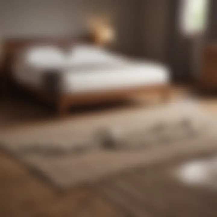 Diagram illustrating spinal alignment while sleeping on the floor compared to traditional beds