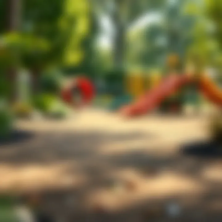 Safety Ground Cover Options Safe and soft ground cover material beneath playground equipment