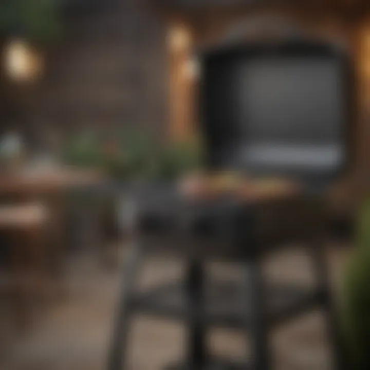 An electric grill suitable for small outdoor spaces and easy use