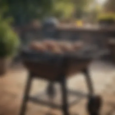 Robust Charcoal Grill for Authentic Flavor A robust charcoal grill emphasizing traditional grilling methods