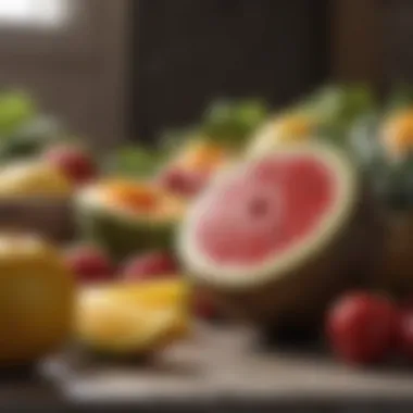 A selection of fresh fruits ready for blending