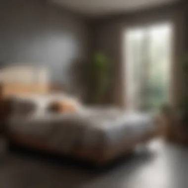 Bed Delivery Process Delivery truck delivering a bed to a customer's home