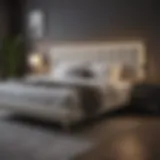 A beautifully designed modern bed in a stylish bedroom setting