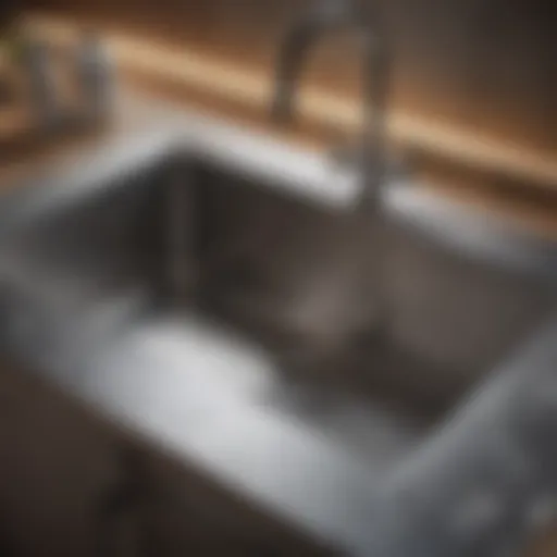 Sparkling clean stainless steel sink