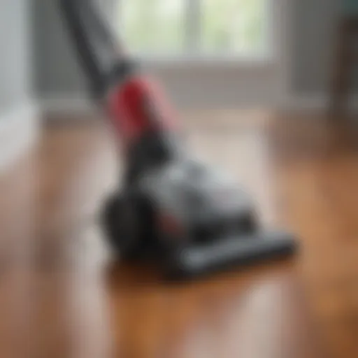 Bissell vacuum showcasing versatility on hardwood floor