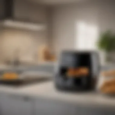 Interior features of the air fryer