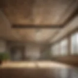 Dust particles suspended in the air before cleaning