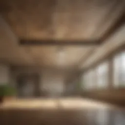 Dust particles suspended in the air before cleaning
