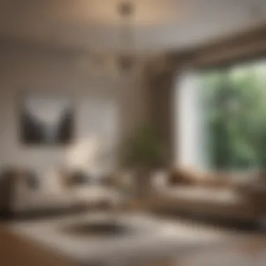 Modern Minimalism Modern minimalist chandelier enhancing a living room