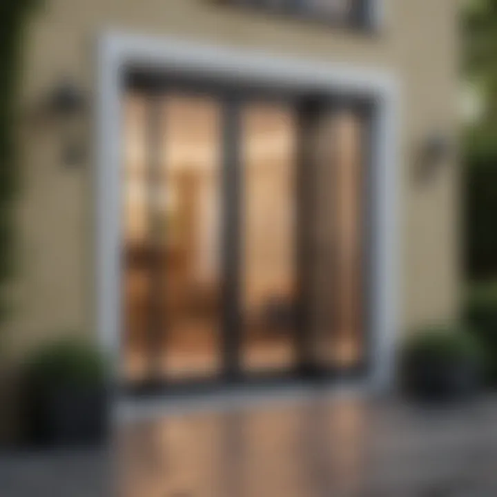 Installation overview of French doors