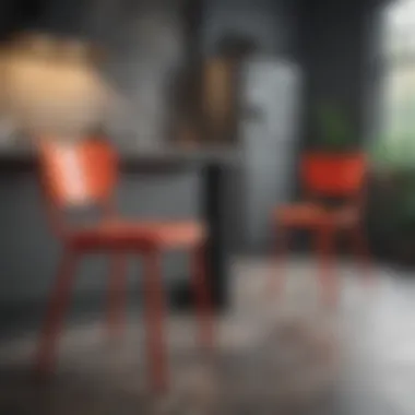 Vibrant and Comfortable Synthetic Kitchen Chairs Comfortable synthetic kitchen chair in vibrant colors