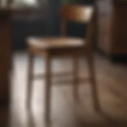 Elegant wooden kitchen chair showcasing craftsmanship