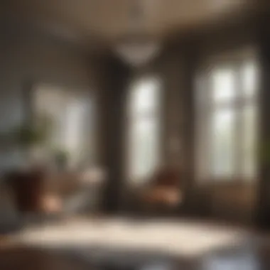 Natural Light's Influence on Interior Colors A room showcasing the impact of natural light on paint colors