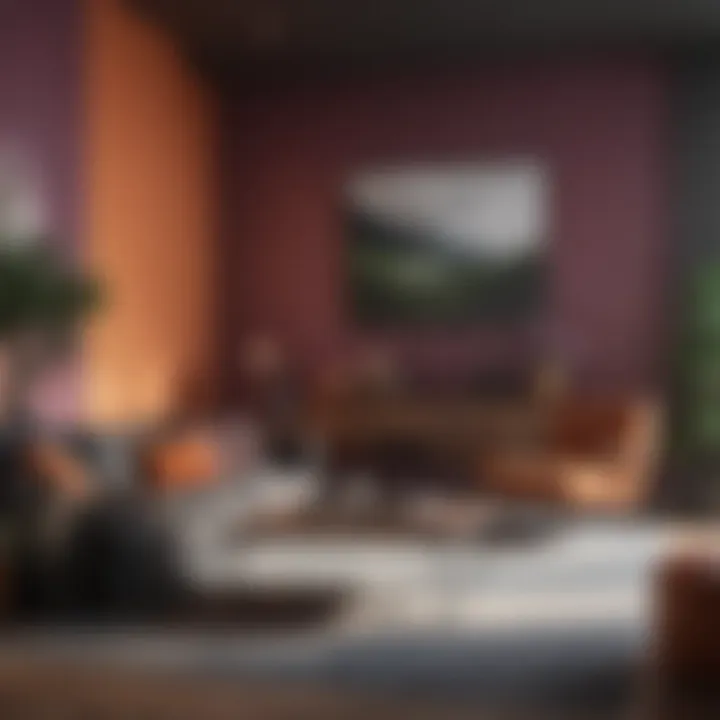 Trendy color combinations in a modern living room