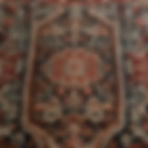 Close-up view of a wool rug showcasing its intricate knotting