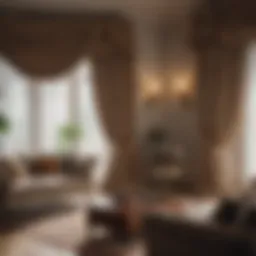 Luxurious drapes enhancing a living space