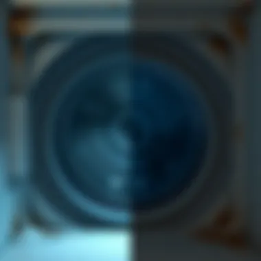 Before and after cleaning dryer duct