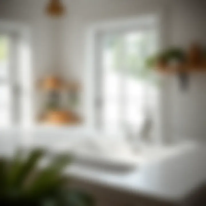 A sparkling clean white porcelain sink displaying its beauty