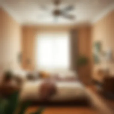 Cozy Neutral Tone Bedroom A small bedroom decorated with warm, neutral tones to create a cozy atmosphere