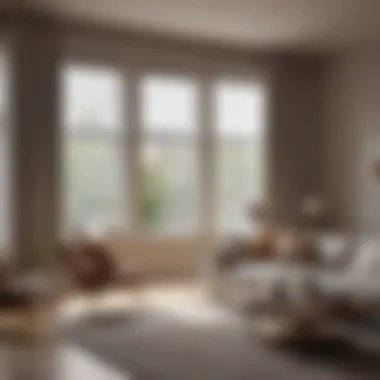 Sophisticated Blinds and Curtains in Harmony Elegant living room featuring paired blinds and curtains