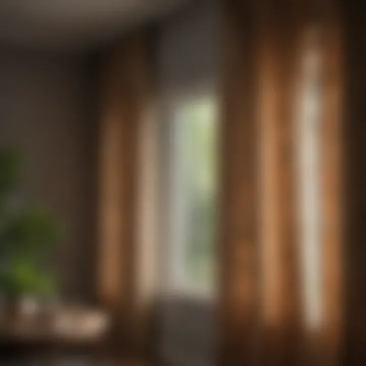 Layered window treatments showcasing texture and color