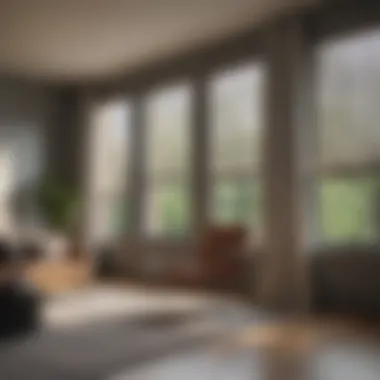 Modern Window Treatments for Professional Environments Stylish office space with modern blinds and curtains