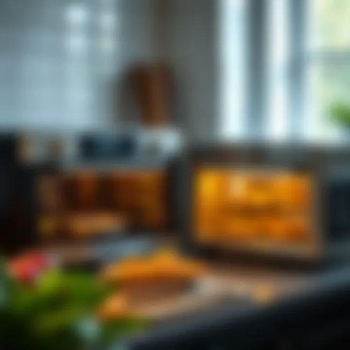 A side-by-side comparison of countertop ovens and air fryers highlighting their unique features