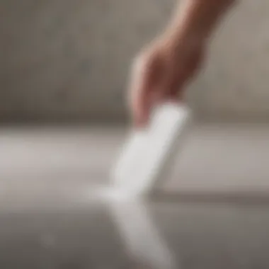 Cleaning Action of Mr. Clean Magic Eraser Illustration of the cleaning mechanism in action on a stained surface