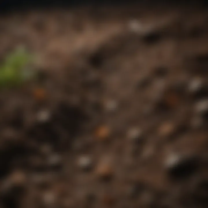 A close-up of nutrient-rich soil produced from composting.