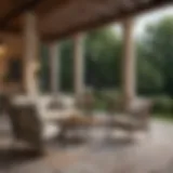 Elegant outdoor patio furniture arrangement