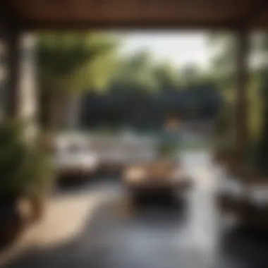 Trendy Outdoor Living Space Trendy outdoor living space