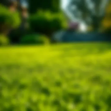 Lush lawn maintained with care post-planting