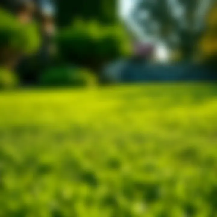 Lush lawn maintained with care post-planting