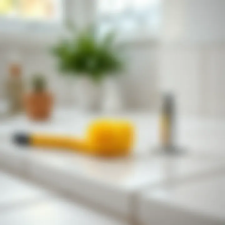 Maintaining grout cleanliness with cleaning tools