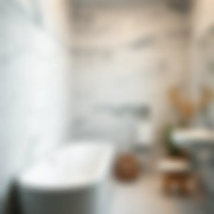 Stylish bathroom featuring grout as a design element