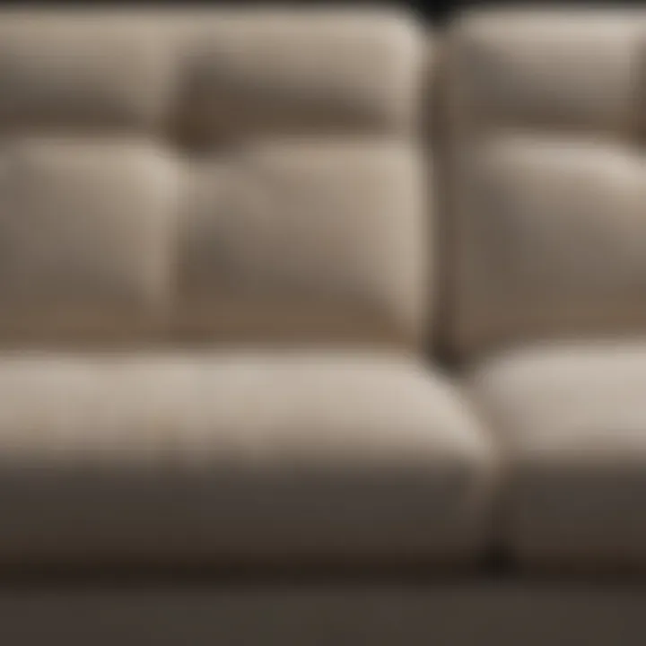 Collection of common stains on cotton sofa fabric