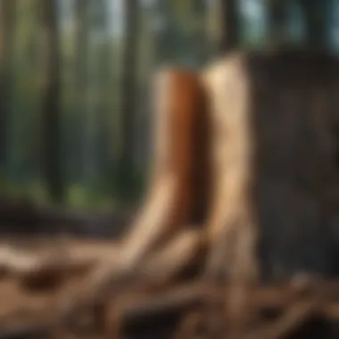Stump Removal Techniques Explained Diagram illustrating various stump removal techniques