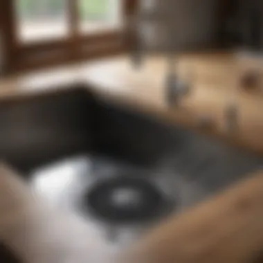 Diagram of kitchen drain assembly components