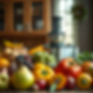 Diverse Selection of Juicing Fruits A variety of fruits ready for juicing.