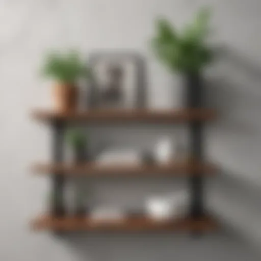Stylish utility wall shelf showcasing modern design