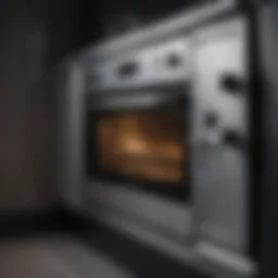 A close-up view of a pristine oven interior with gleaming surfaces